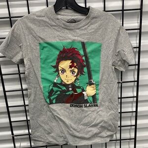 Gray Demon Slayer Graphic Tee
